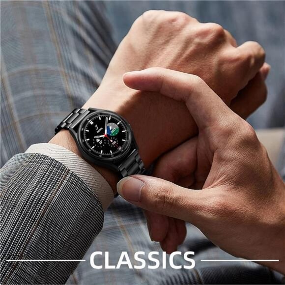 Stainless Steel Band Compatible with Samsung Galaxy Watch 7 6 5 4 FE 40mm 44mm - Picture 6 of 7